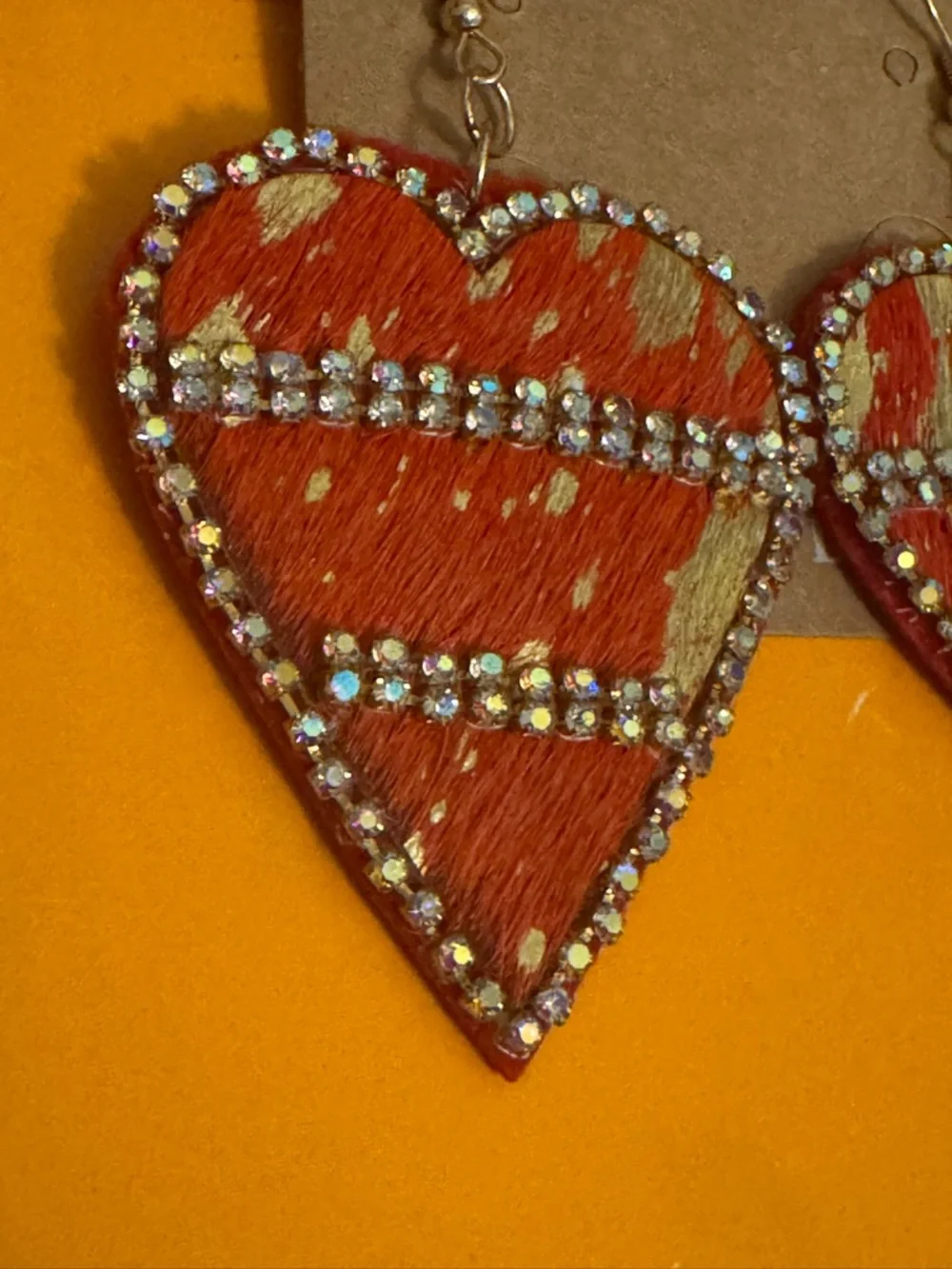 Plunder Miss Cupid Heart Earrings Drop Dangle Red Heart Earrings New + Pouch - Picture 7 of 13
